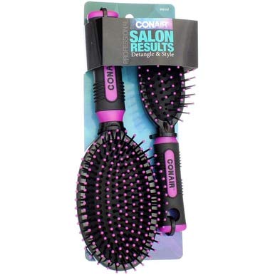 CONAIR Professional Nylon Cushion Detangle Style Brush Set 3 per case.