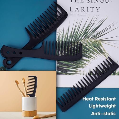 Professional Carbon Fiber Hair Combs Set for Women and Men