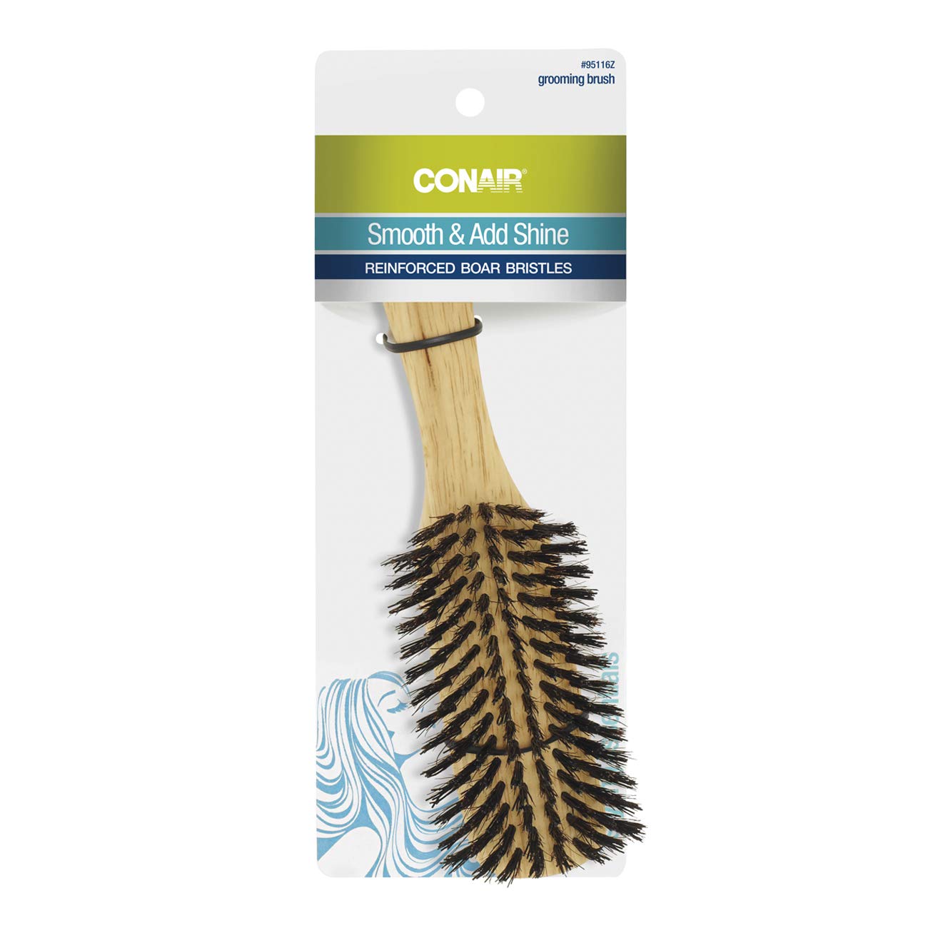 Wood Flair Brush with Mixed Boar Bristles Pack of 3