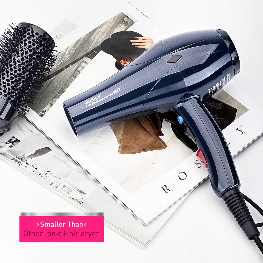 2200W Ionic Ceramic Hair Dryer with Nozzle Attachments for Smooth Shine and Silky Hair