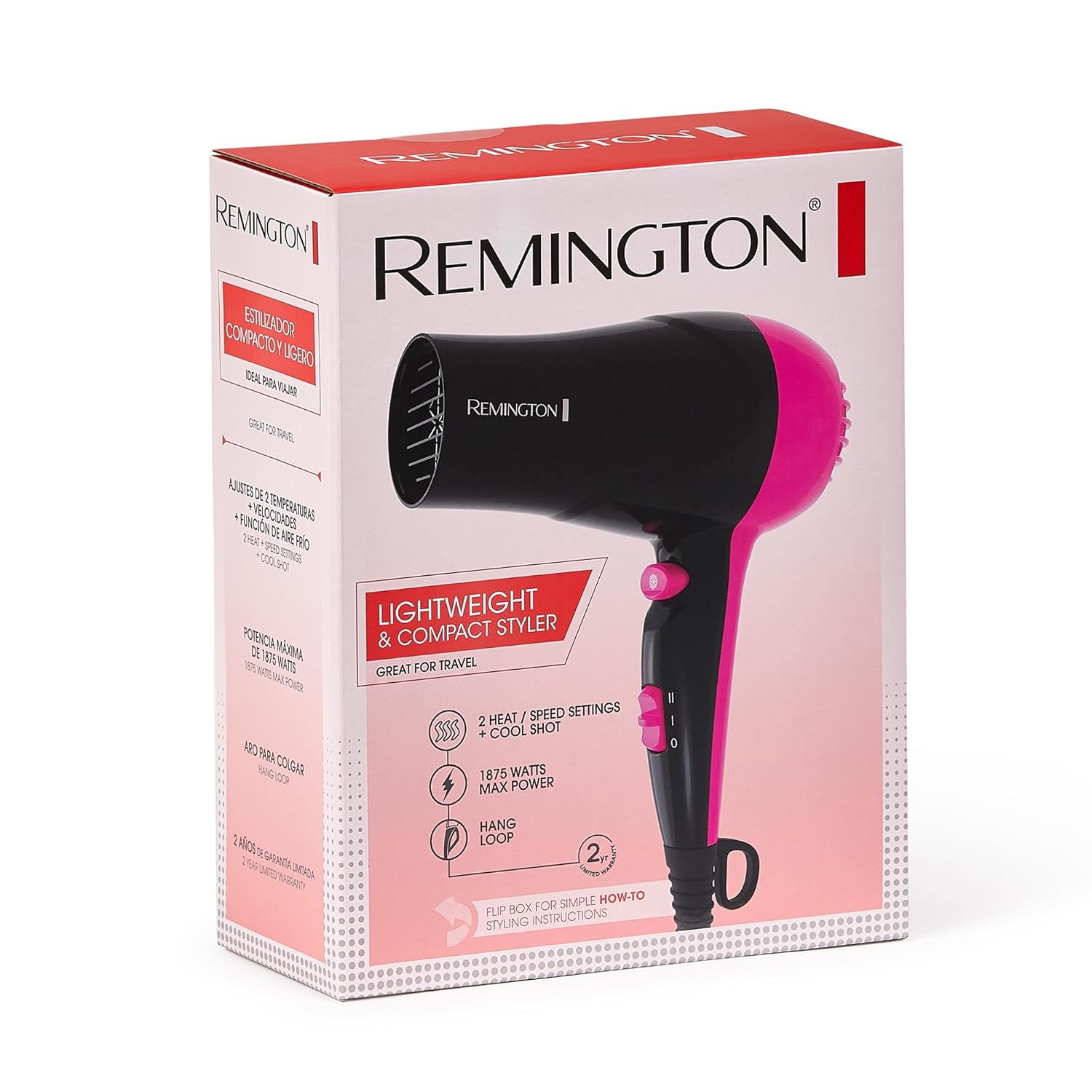 Remington Compact Styler - Small & Portable Ceramic Hair Dryer